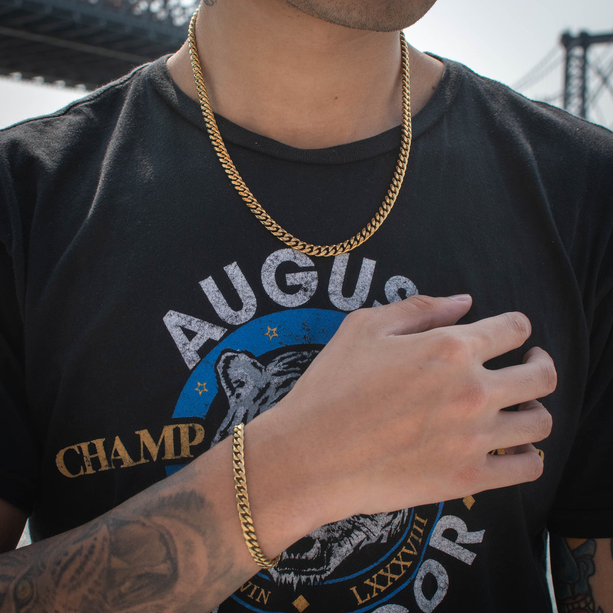 Miami Cuban Link Chain + Bracelet Bundle (6mm)