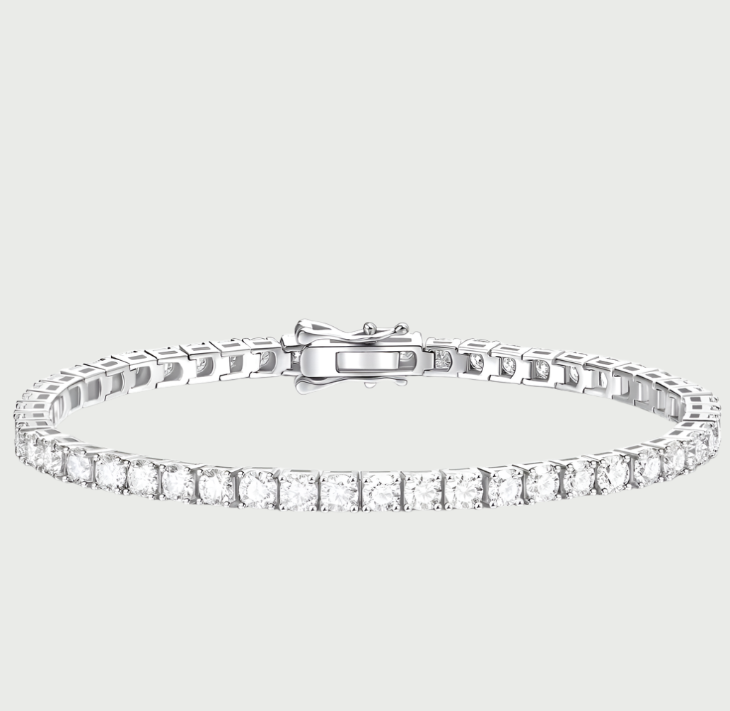 Moissanite Diamond Tennis Bracelet in White Gold - The Jewelry Plug