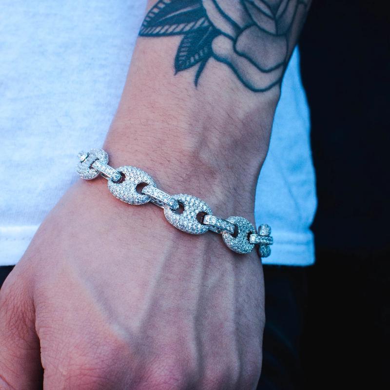 Iced gucci 2025 link bracelet