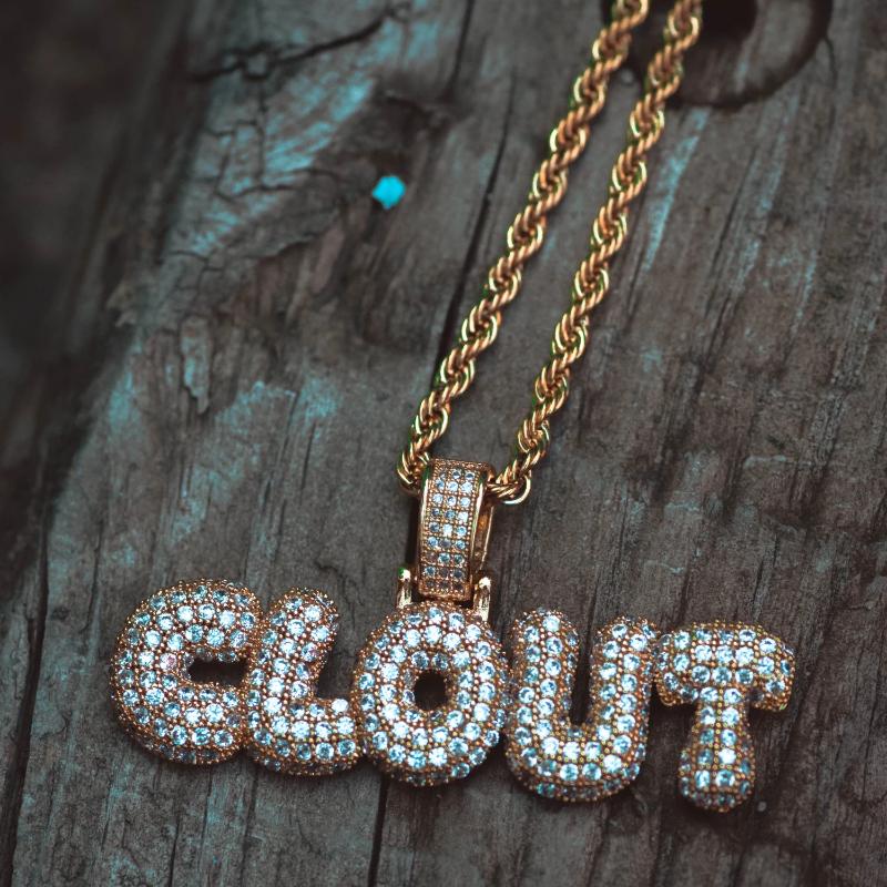 Diamond Iced Out Clout Gang Necklace - The Jewelry Plug