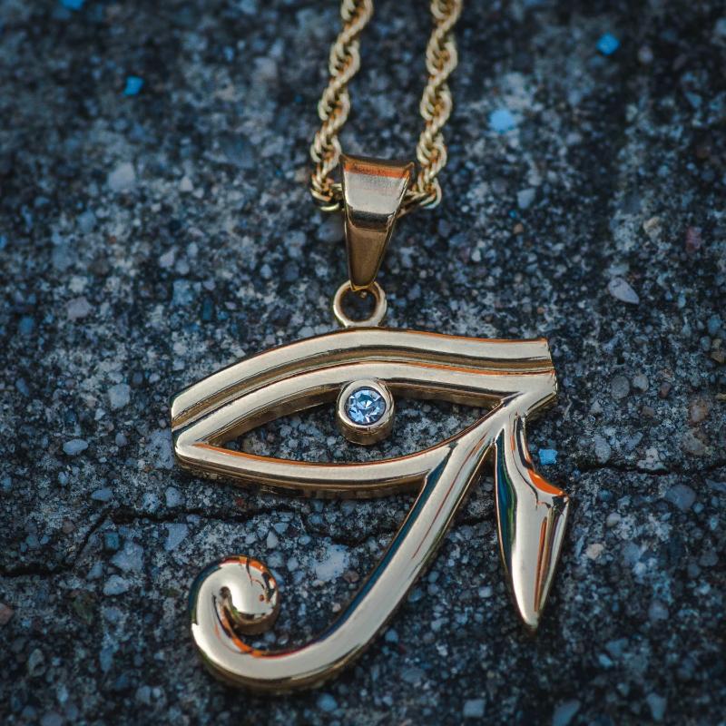 Gold Eye of Horus Necklace - The Jewelry Plug
