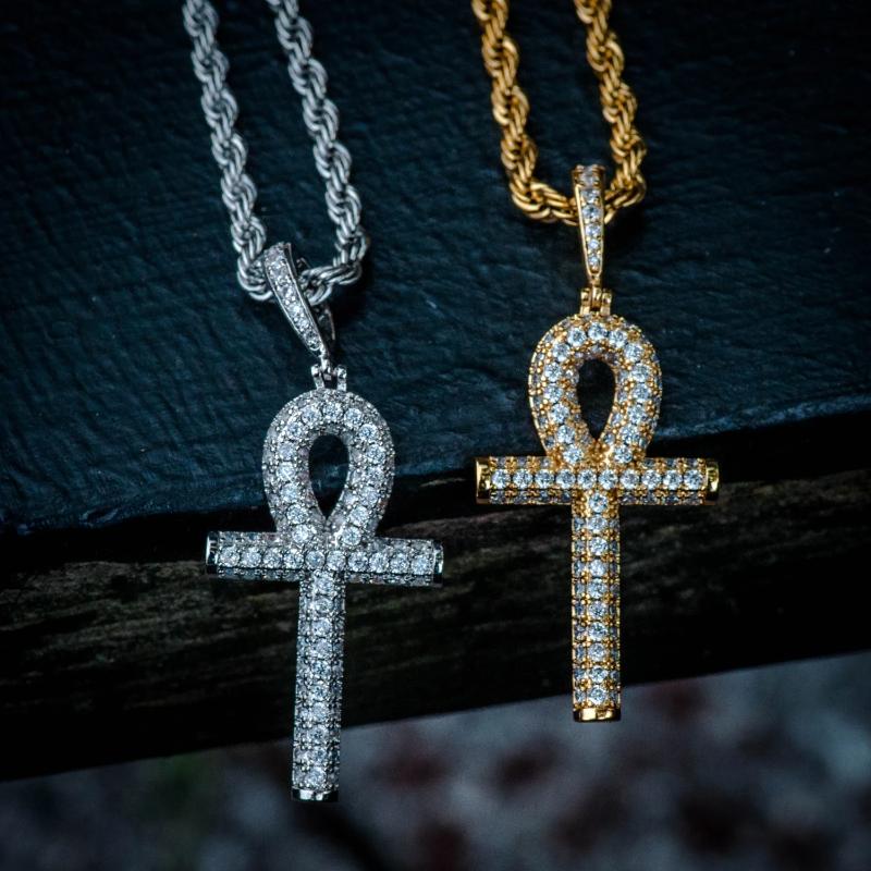 Micro diamond 2025 ankh necklace