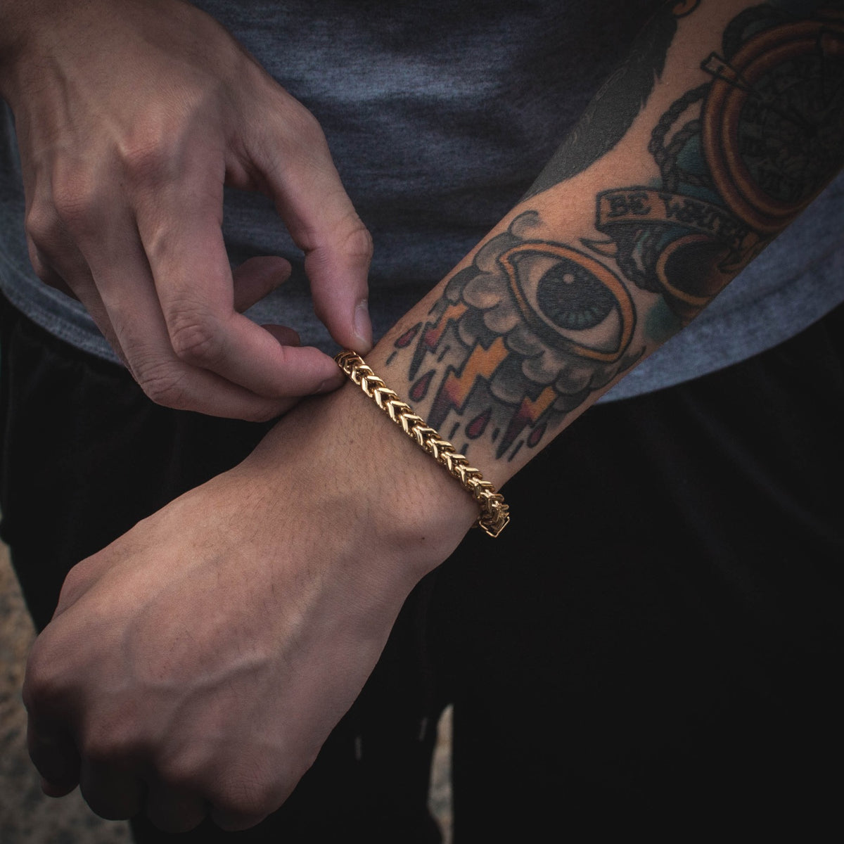 Franco Bracelet in Yellow Gold - The Jewelry Plug