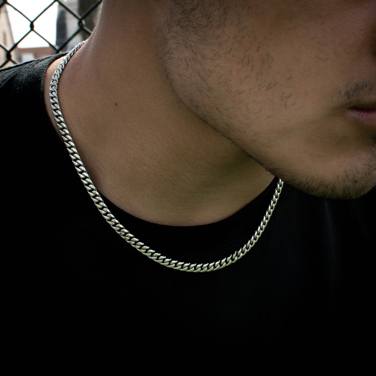 6mm Miami Cuban Link Chain in White Gold - The Jewelry Plug