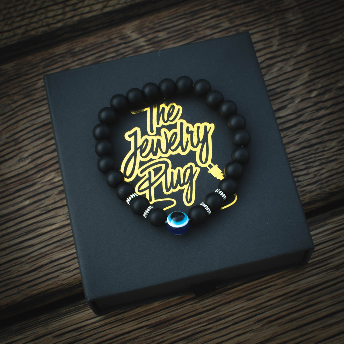 Evil Eye Black Bead Bracelet - The Jewelry Plug