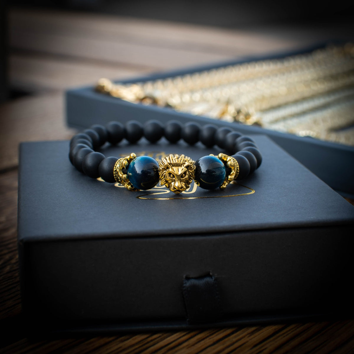 Gold Lion Bead Bracelet - The Jewelry Plug
