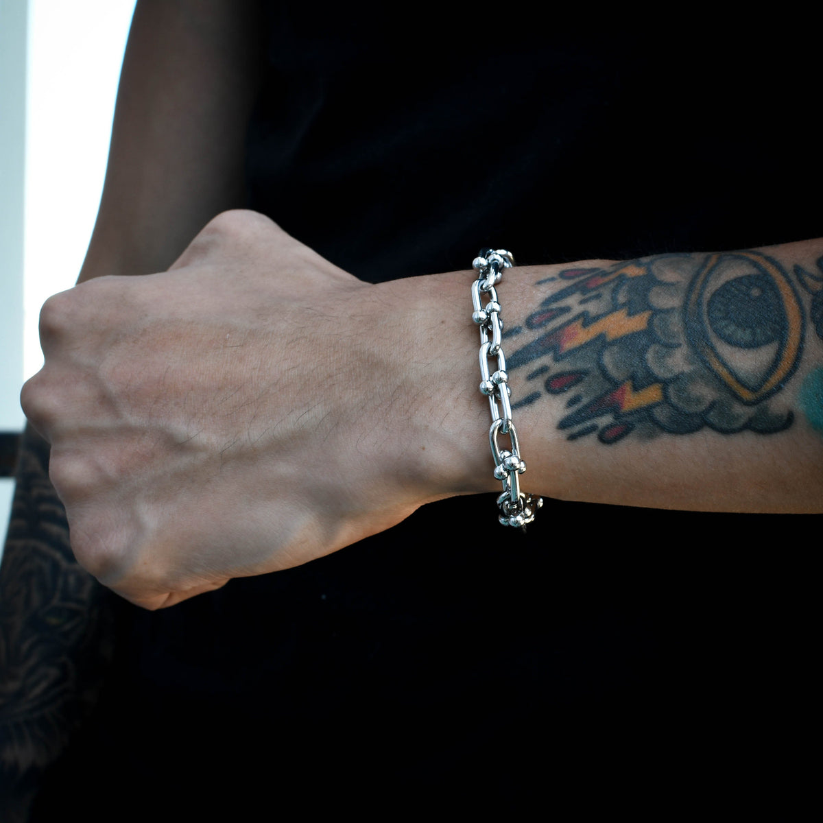 LUXE Paperclip Bracelet in White Gold 8mm - The Jewelry Plug