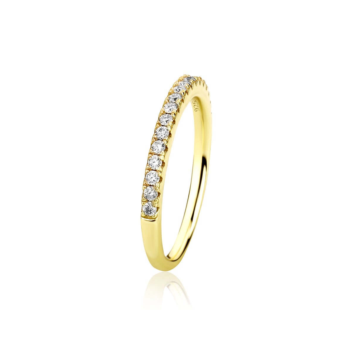 0.3 Carat Half Accented Eternity Wedding Engagement Band Ring Round Cut Lab Grown Diamond Moissanite Ring