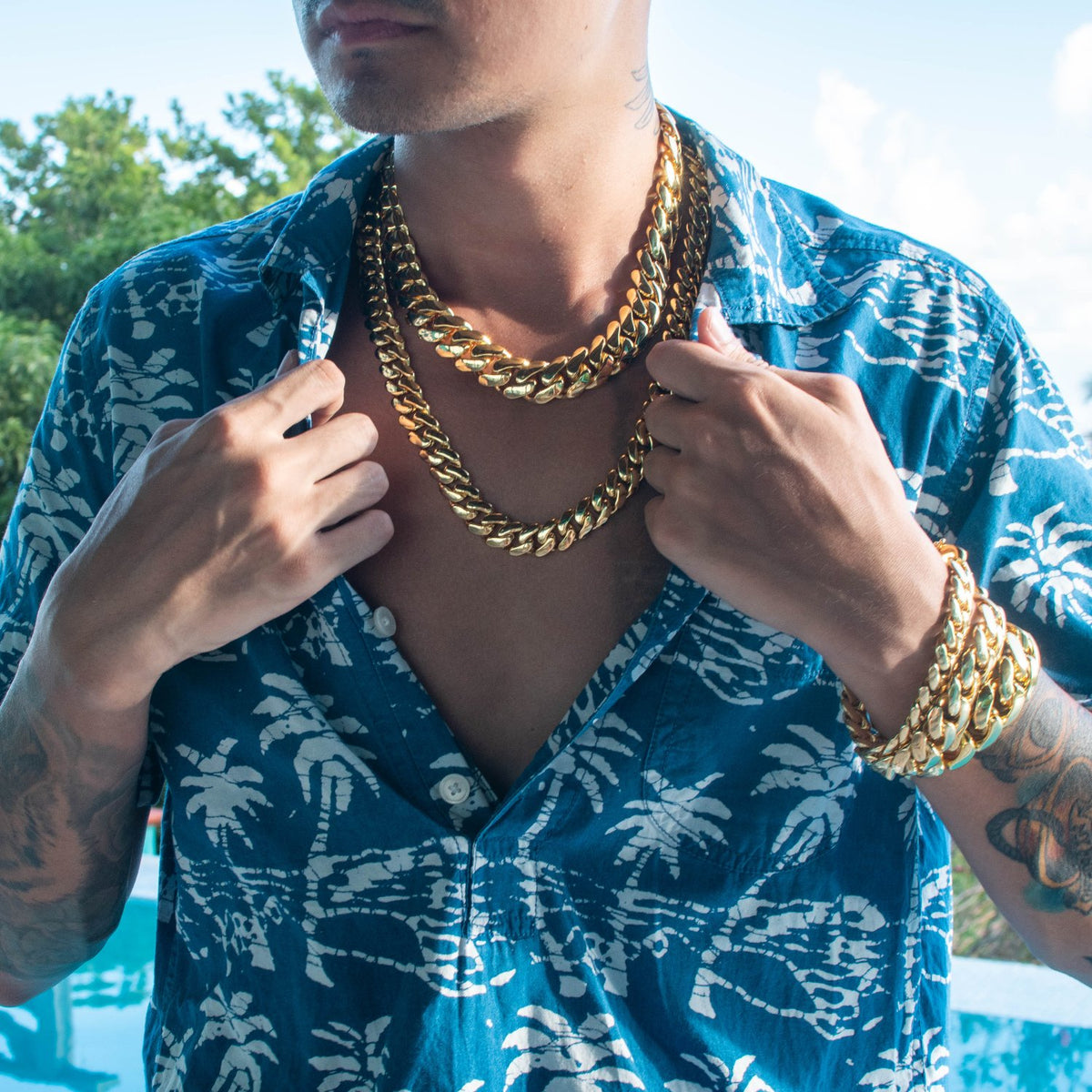 18k Gold Handmade Tight Miami Cuban Link Chains