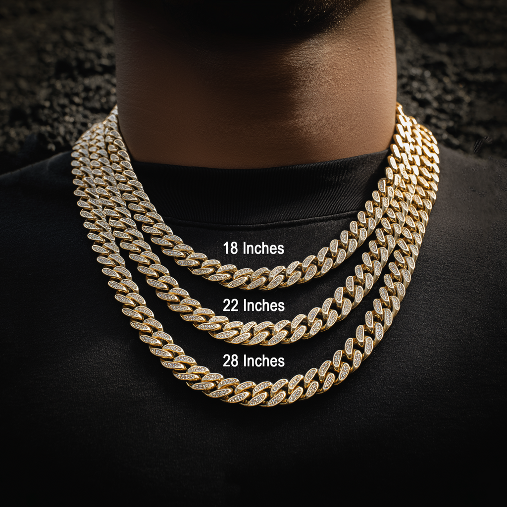 12mm Diamond Cuban Link Chain in 18k Yellow Gold – The Jewelry Plug