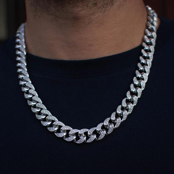 RARE PRINCE by CARAT SUTRA | 18mm Wide Solid Miami Cuban Link Chain St –  caratsutra