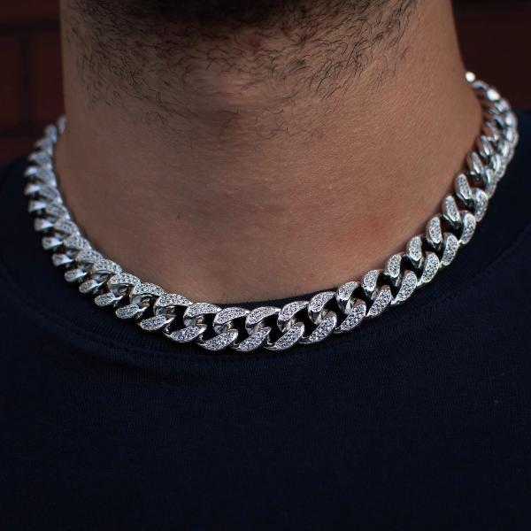 Diamond Cuban Link Chain 18k White Gold The Jewelry Plug