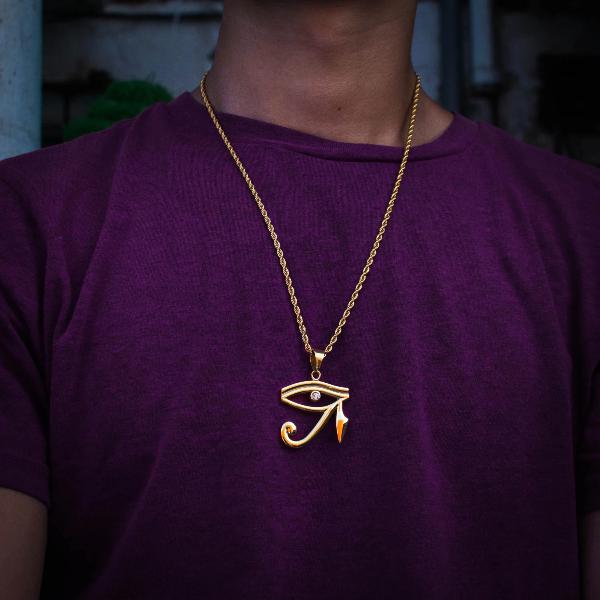 Gold Eye of Horus Necklace - The Jewelry Plug
