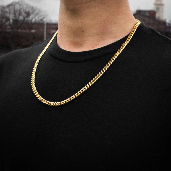 6mm gold cuban deals chain