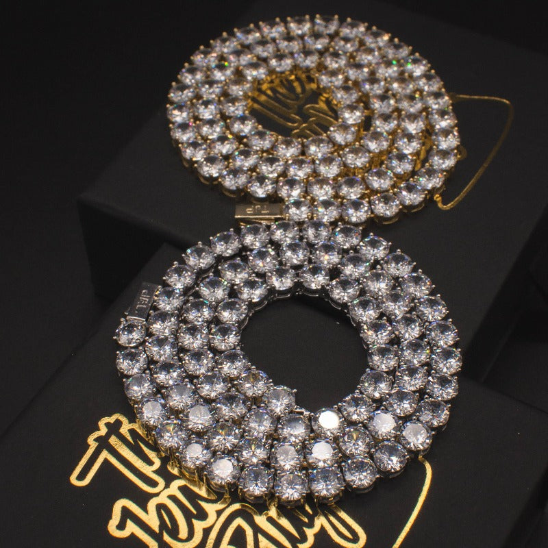 Diamond Tennis Chain Choker Necklace - The Jewelry Plug