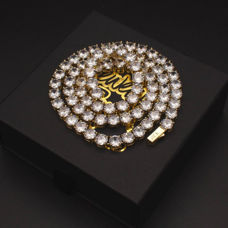 Yellow Gold Diamond Tennis Chain - The Jewelry Plug