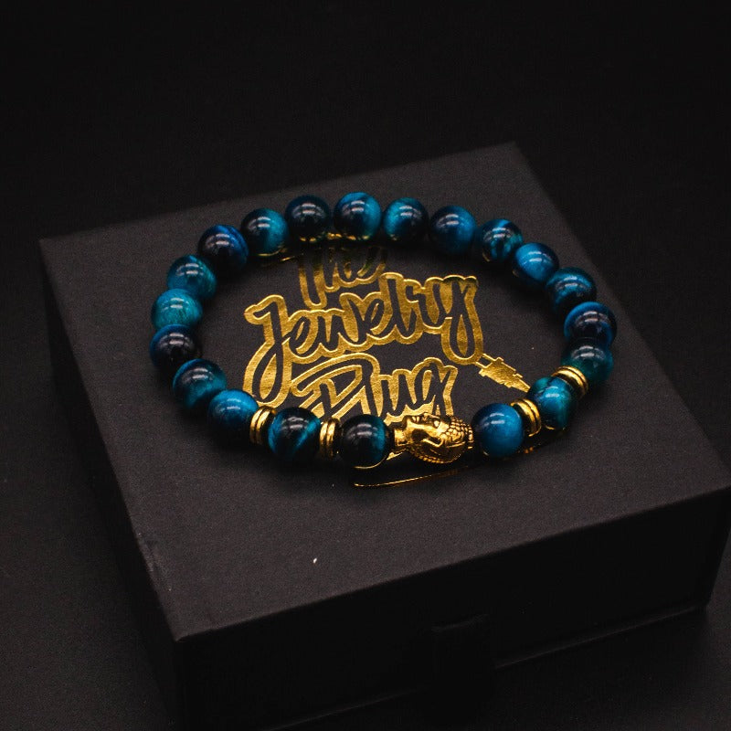 Blue Buddha Bead Bracelet - The Jewelry Pluig