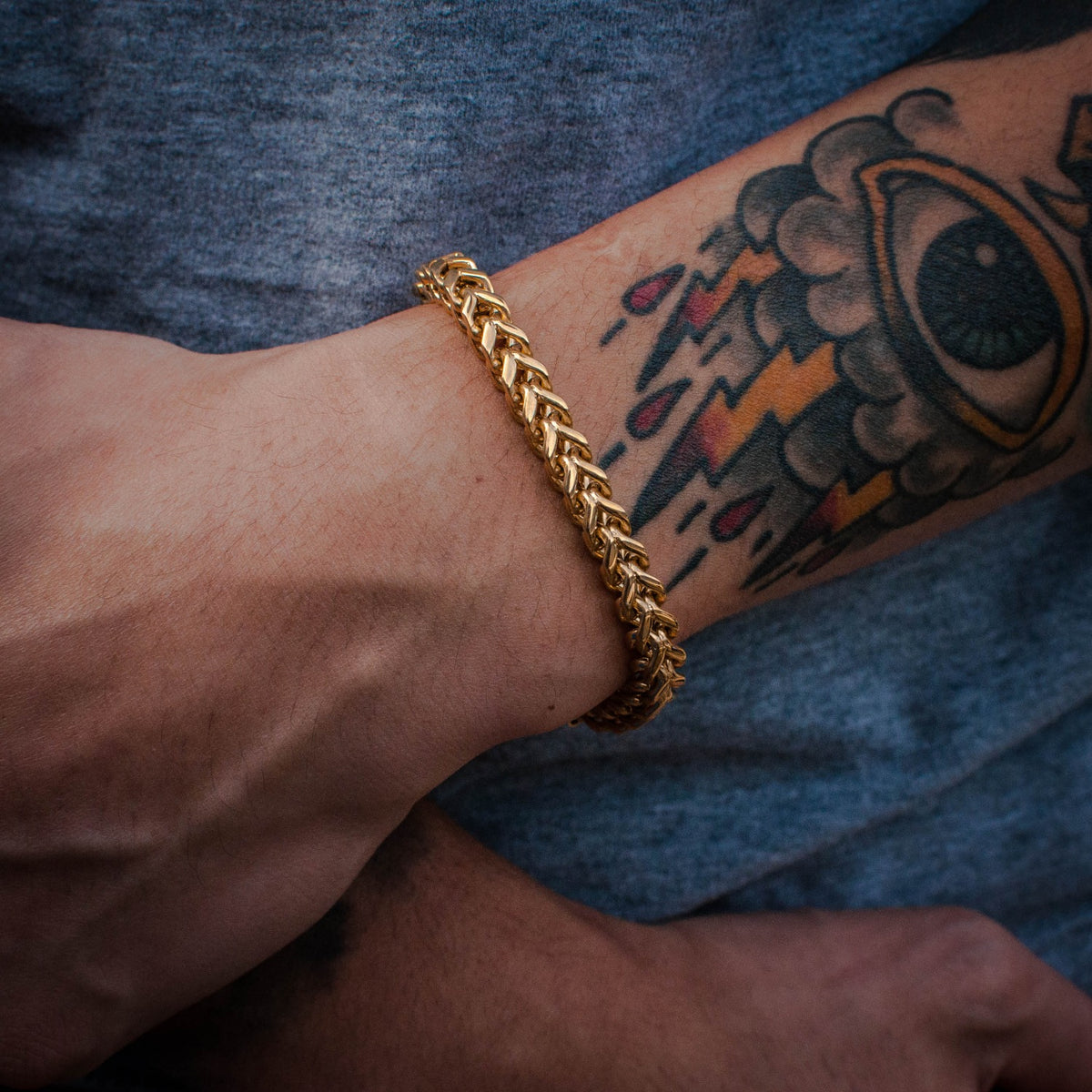 Franco Bracelet in Yellow Gold - The Jewelry Plug