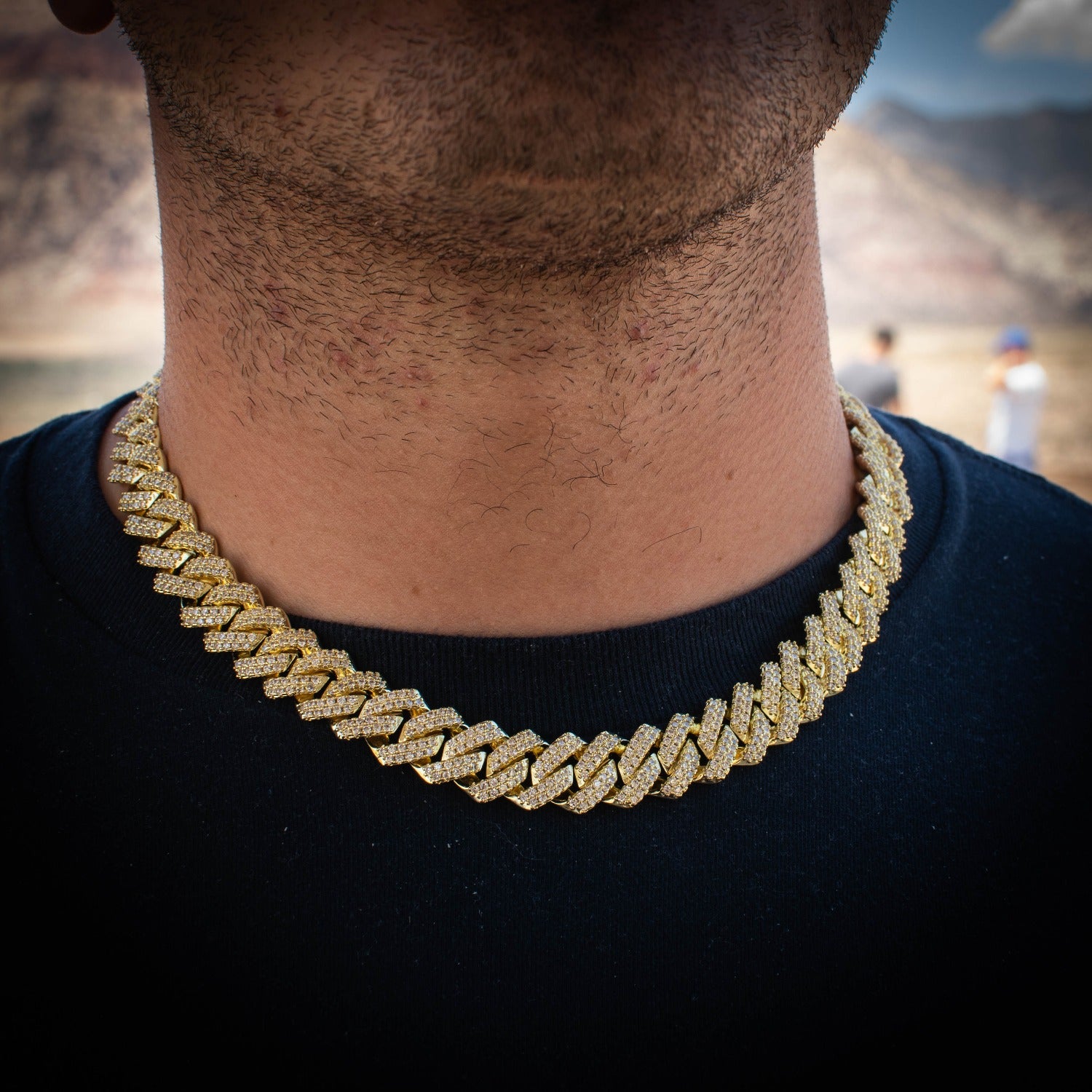 Cuban link on sale choker diamond