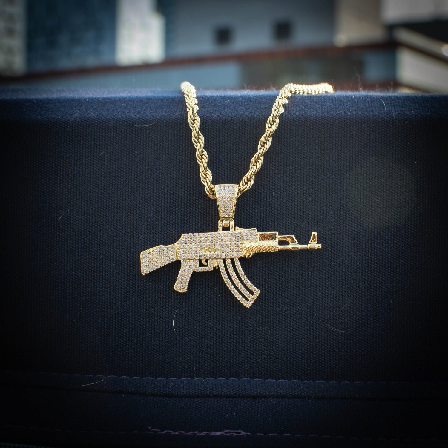 Gold Iced Out AK47 Pendant Necklace For Mens Fashion Hip Hop Jewelry Cuban  Link Chain Necklaces From Hiphop2018, $4.72 | DHgate.Com