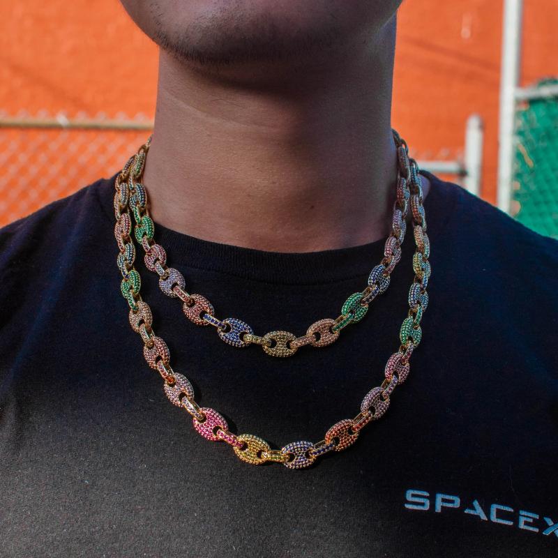 Rainbow Gucci Mariner Link Chain - The Jewelry Plug
