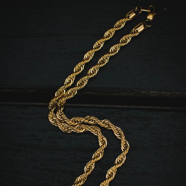 18k Yellow Gold Thick Rope Chain (8mm) - The Jewelry Plug